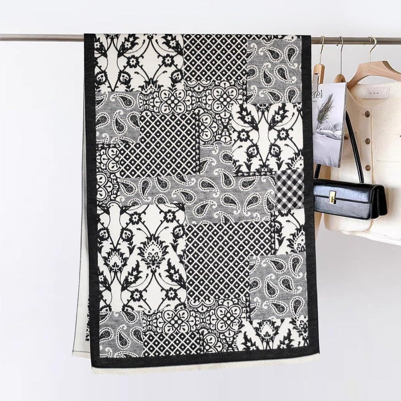 EXTREE Scarfs for Women Pashmina Silky Shawl Wrap for Evening Dressing Blanket Open Front Poncho Cape - Image 2